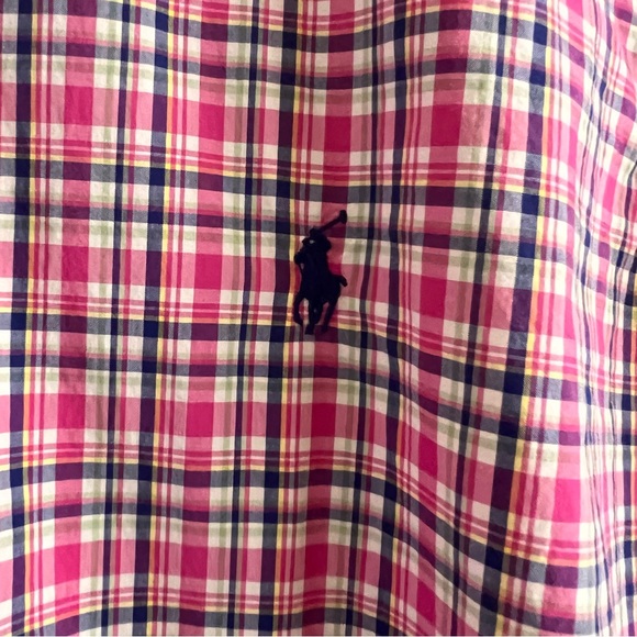 Ralph Lauren Pink Gingham Button Down Shirt Size Large - Picture 6 of 11